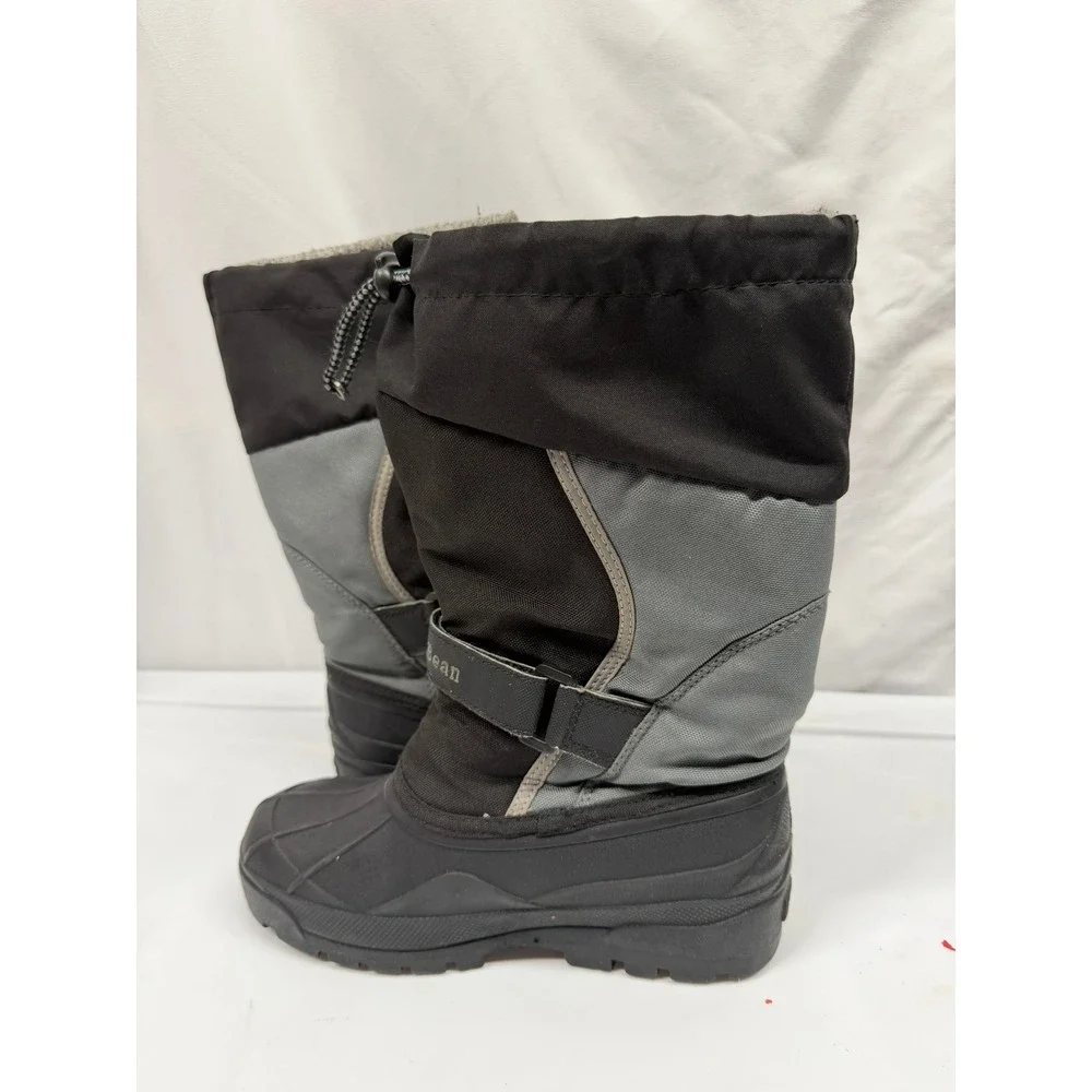 LL Bean‎ Kids' Northwoods Winter Snow Boots in Graphite and Black Sz 4